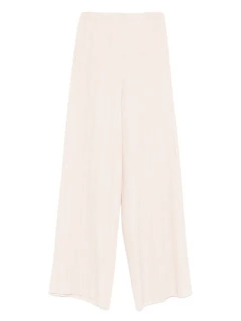 Forte Forte textured wide-leg trousers Neutrals 140690218