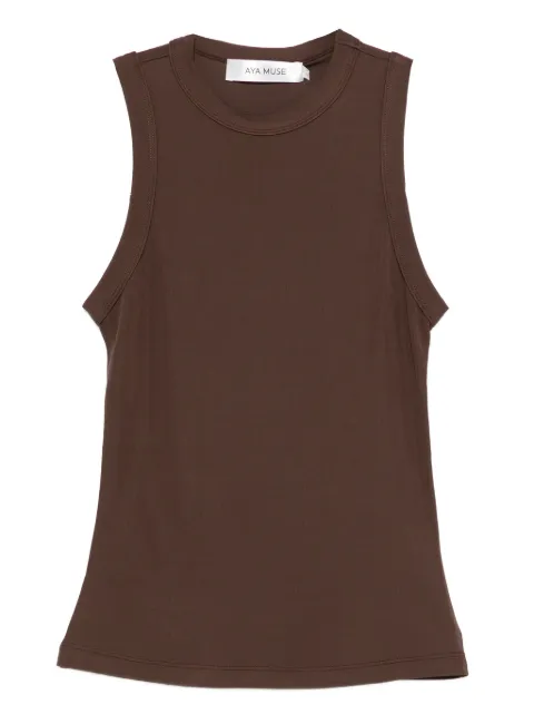 Aya Muse sleeveless tank top Brown AMSS25144BRWN