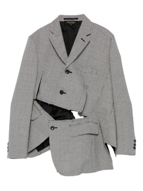 Comme Des Garçons houndstooth cut-out jacket Black GPJ0021