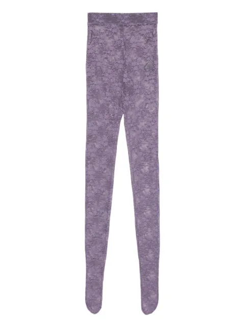 Alex Perry floral-lace leggings Purple X0036PF25GRP