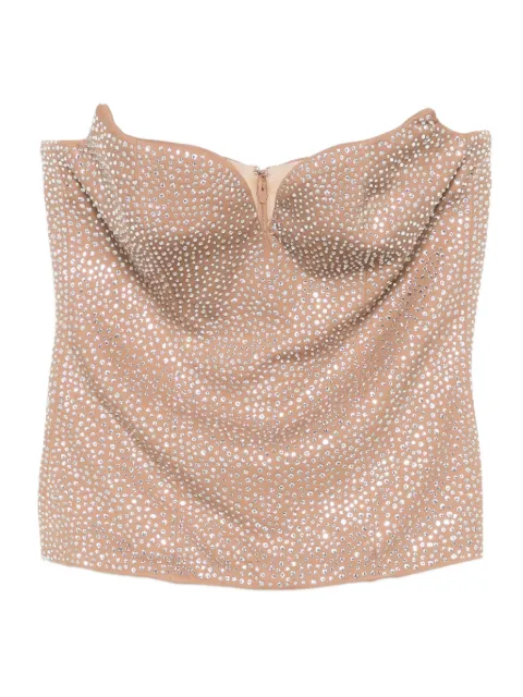 Giuseppe Di Morabito embellished strapless top Neutrals 05FWTO352FC05428A21