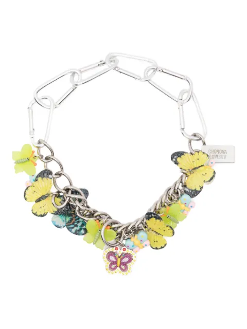 Chopova Lowena butterfly-charm necklace Silver 6555MLT