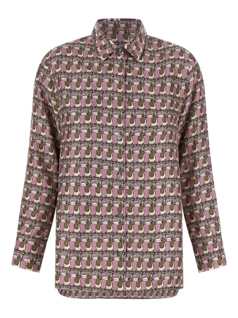 Max Mara geometric-print shirt Pink 2529116052600