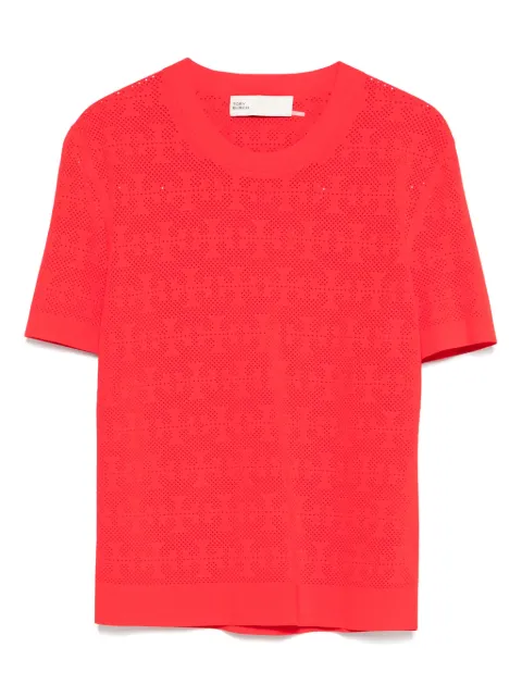 Tory Burch monogram short sleeve T-shirt Red 168853