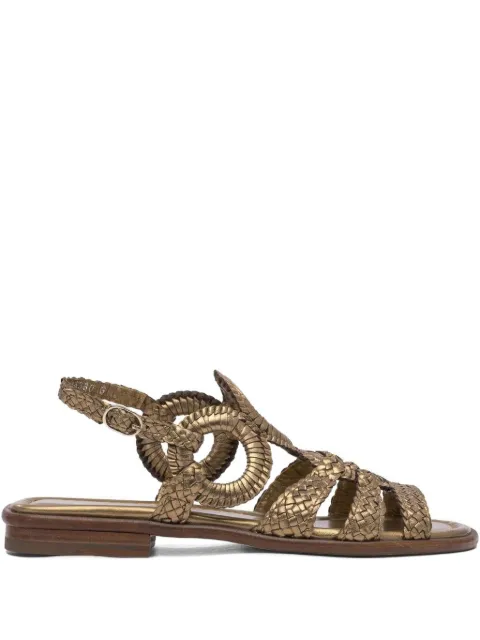 Toni Pons ring-detailed leather sandals Brown 11235000OASSI