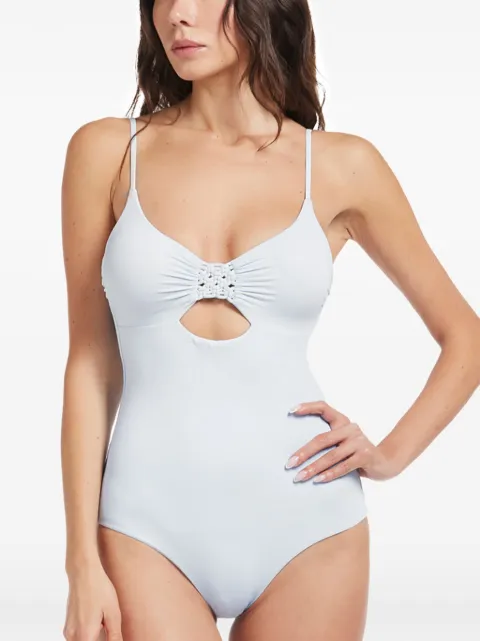 Fisico cut-out swimsuit White FC24M0