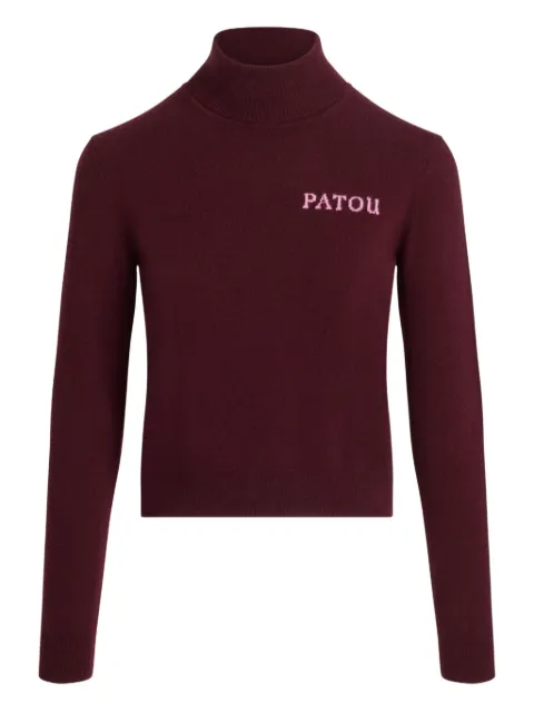 Patou intarsia turtleneck jumper Red KN3088041317R