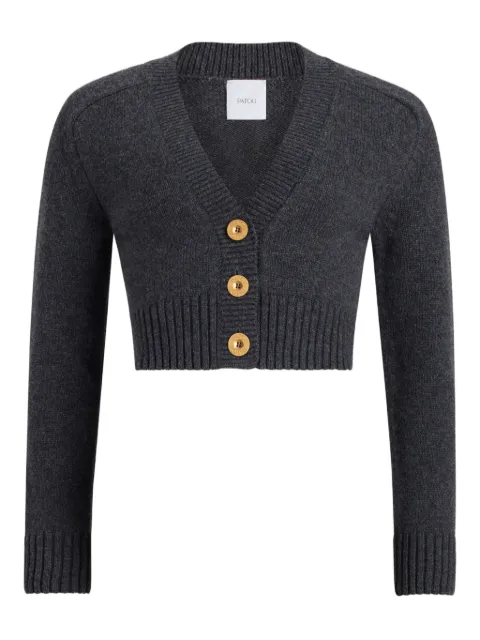 Patou elbow-patch button cardigan Grey KN2778064964G