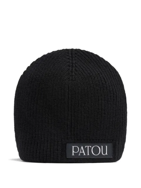 Patou wool logo beanie Black AC1028041999B
