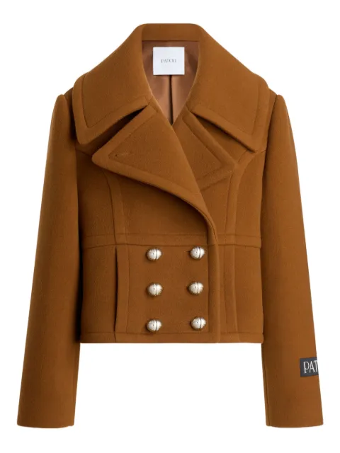 Patou double-breasted wool jacket Brown CO0310217121B