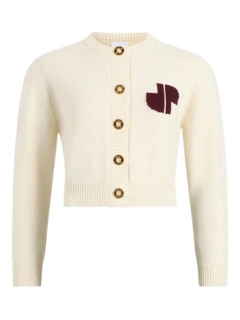 Patou intarsia button cardigan White KN2818064001W