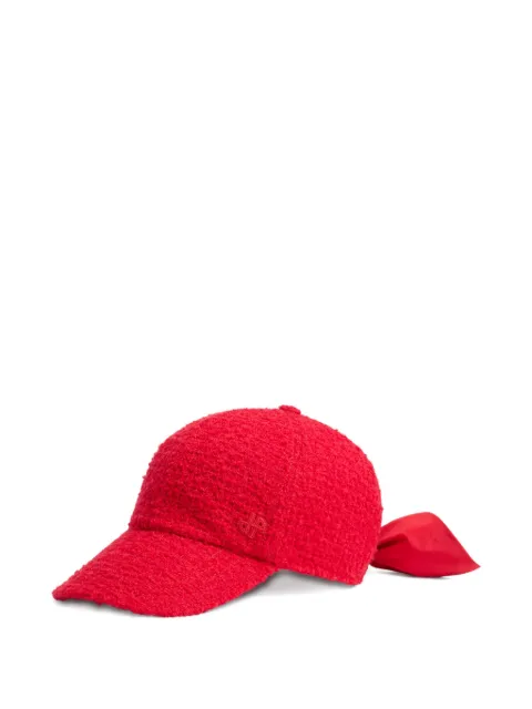 Patou bow tweed baseball cap Red AC1110223312R
