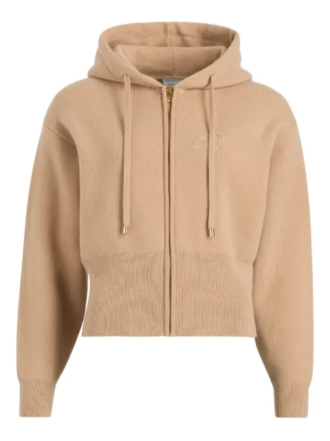 Patou zip-up embroidered hoodie Brown KN2958041109B