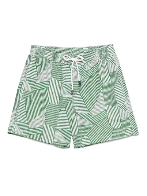 FIORIO MILANO striped swim shorts Green S9400538