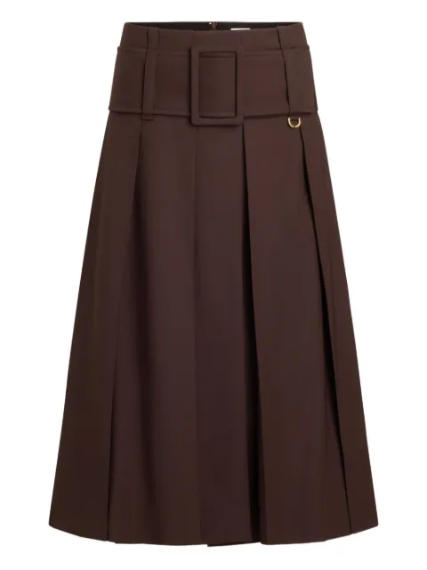 Patou belted pleated midi skirt Brown SK0910103812B