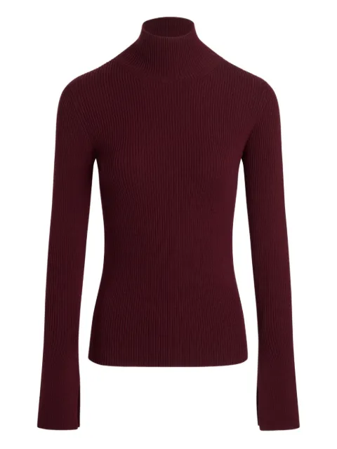 Patou ribbed high-neck jumper Red KN2758040316R