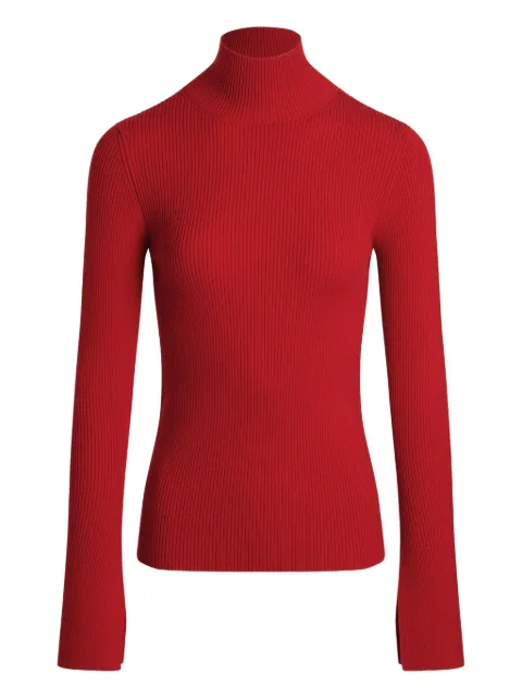 Patou ribbed high-neck sweaters Red KN2758040314R