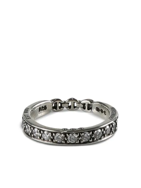 HOORSENBUHS engraved metal ring Silver HB032DSSWD