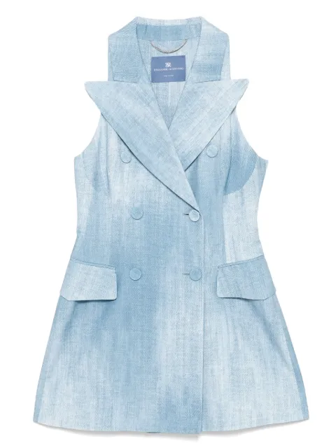 Ermanno Scervino denim-printed mini dress Blue D466N726
