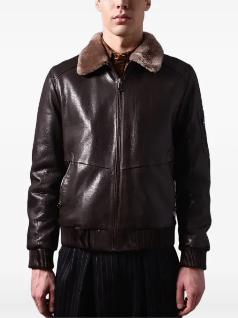 Poche Paris aviator-style jacket Brown MW260BROWN