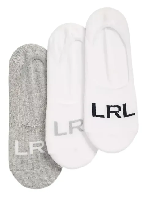 Lauren Ralph Lauren logo-print no-show socks (pack of three) White 454972832