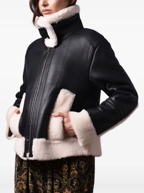 Poche Paris faux-fur jacket Black WW6572BLACK