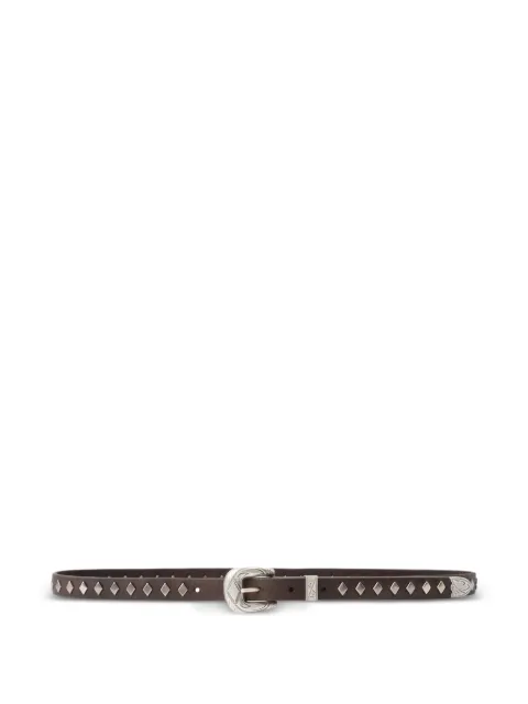 Ralph Lauren RRL studded leather belt Brown 418919360001
