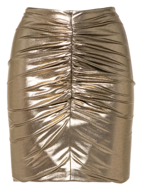 Herve L. Leroux ruched mini skirt Gold SKIRTNO1