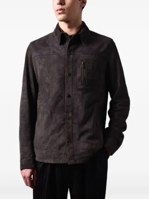 Poche Paris suede overshirt Grey MW963