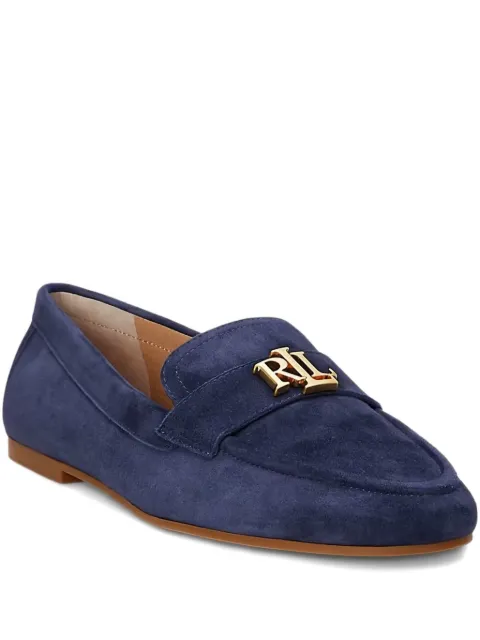 Lauren Ralph Lauren logo-plaque suede pumps Blue 802959266
