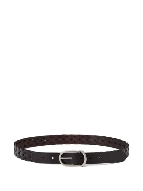 Brunello Cucinelli braided leather belt Brown MAUPP333C6074