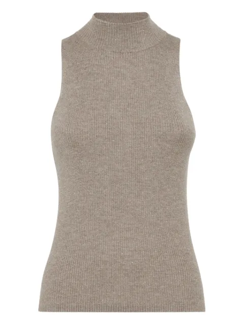 Brunello Cucinelli knitted top Brown M9A822204C4179