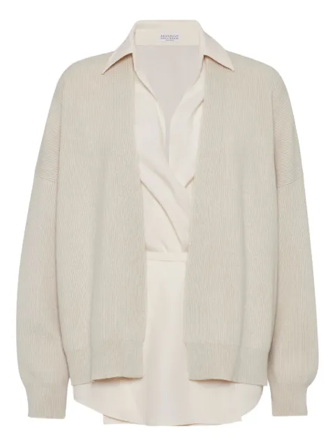 Brunello Cucinelli Cashmere layered cardigan Neutrals M12213506CN058
