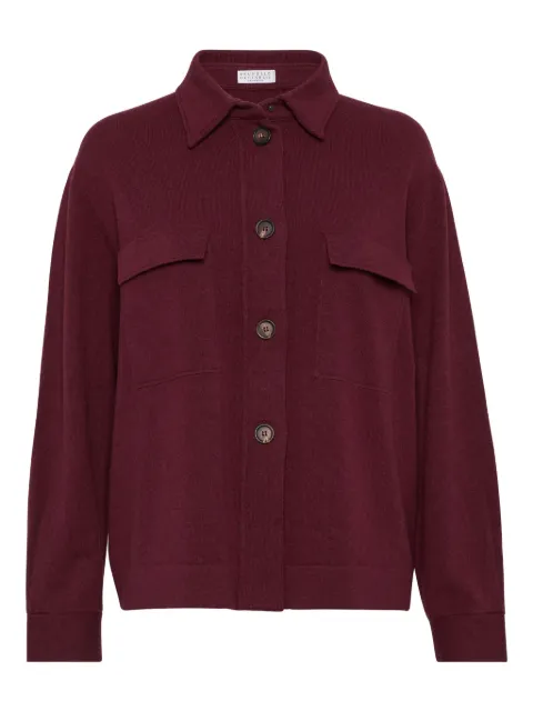 Brunello Cucinelli buttoned flap-pocket cardigan Red M16223206C9663