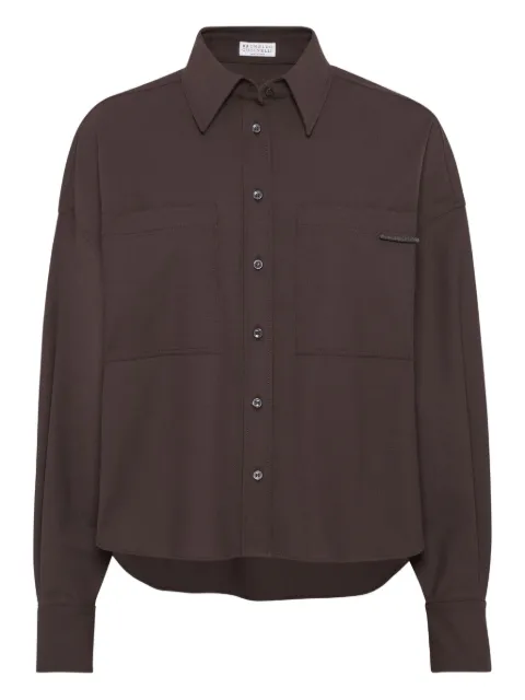 Brunello Cucinelli Monili-detail shirt Brown M0W07NB206C019
