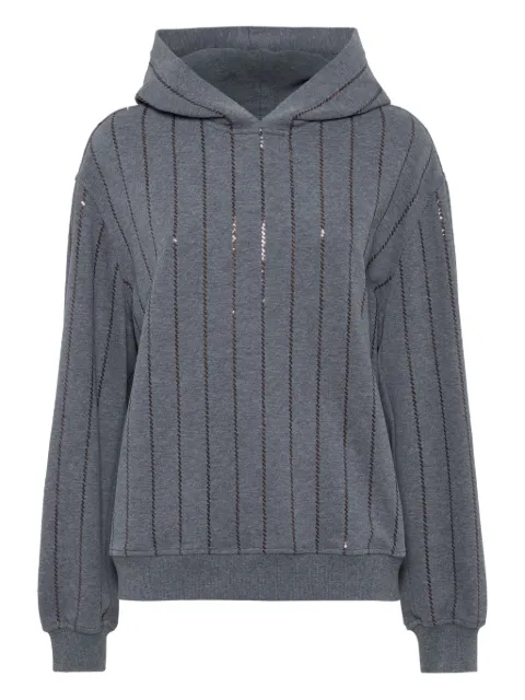 Brunello Cucinelli sequin-embellished hoodie Grey MN05NSO809C8125
