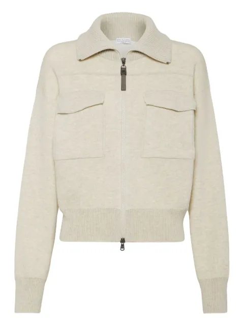 Brunello Cucinelli double-knit cardigan Neutrals MSH201306CFT47