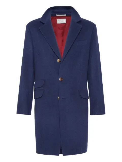 Brunello Cucinelli cashmere coat Blue MT4019039C408