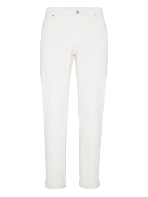 Brunello Cucinelli logo-patch jeans White M277UD3210C7007