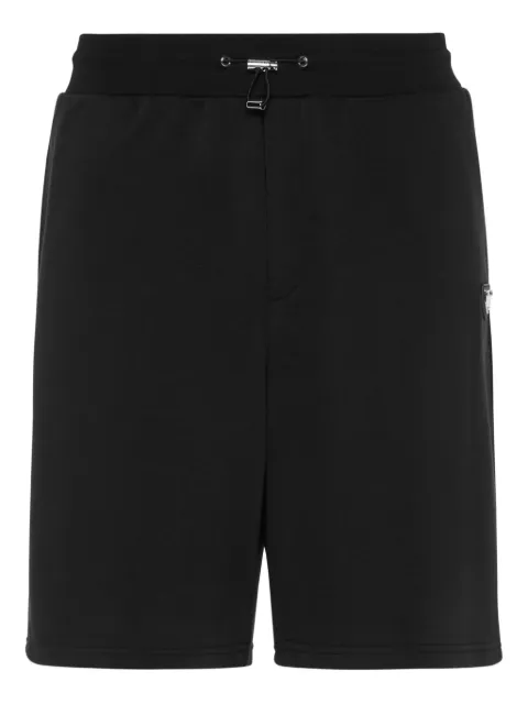 Philipp Plein cotton track shorts Black UAECMJT2742PTE003N