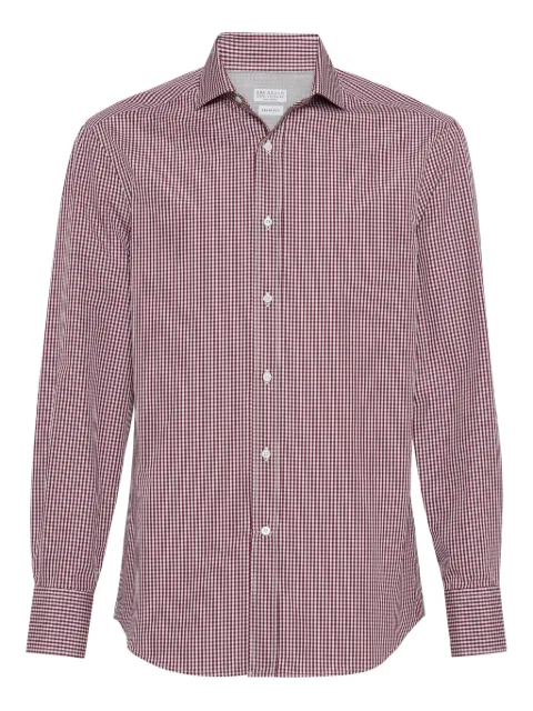 Brunello Cucinelli gingham-pattern shirt Red MY6451718C038