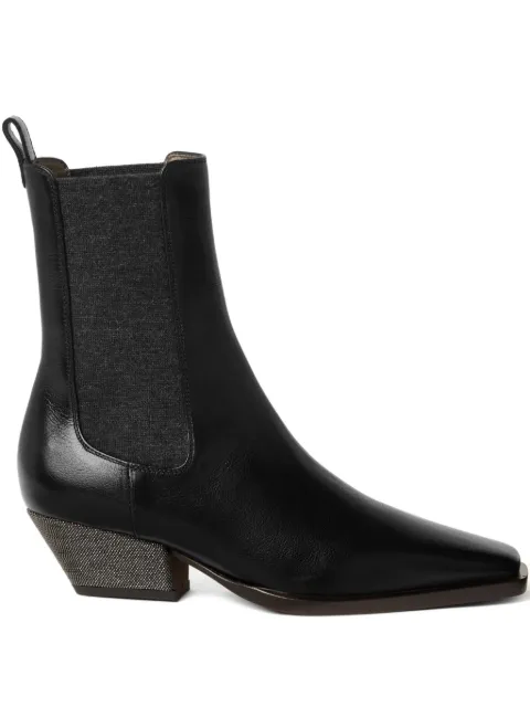 Brunello Cucinelli 50mm leather Chelsea boots Black MZORC3050PC101