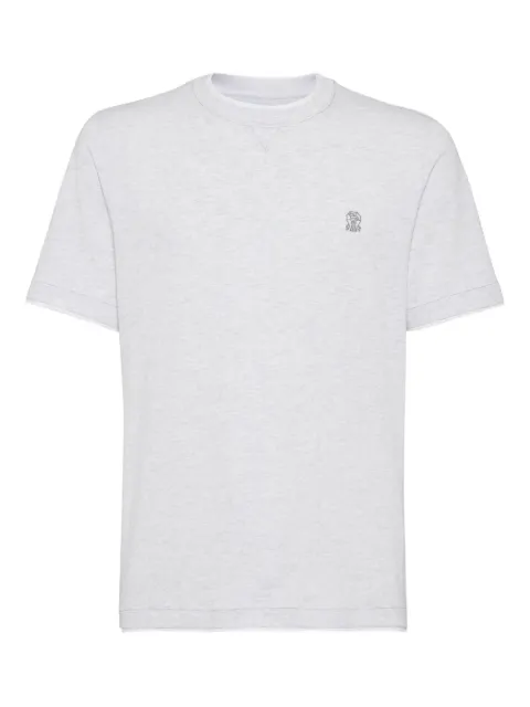 Brunello Cucinelli logo-print T-shirt Grey M0B137451GCY887