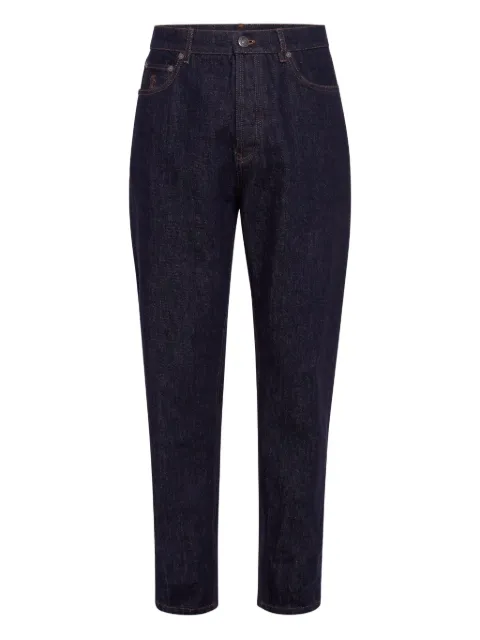 Brunello Cucinelli logo-embroidered jeans Blue M233PO1090C9014
