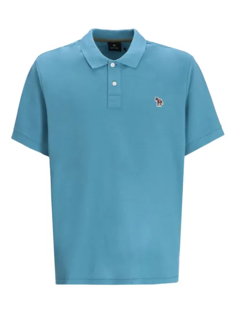 PS Paul Smith Zebra-patch polo shirt Blue M2R183KZT20067