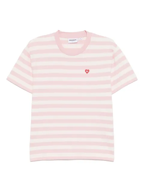 CHOCOOLATE striped logo T-shirt Pink TEL1945XU