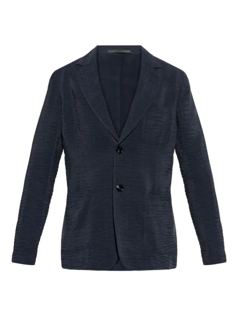 Giorgio Armani textured single-breasted blazer Black GM001935TE16001