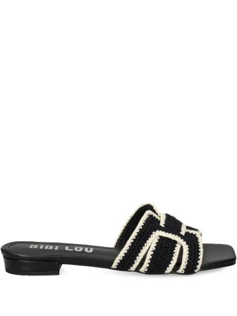 Bibi Lou leather flat sandals Black 760Z87VK