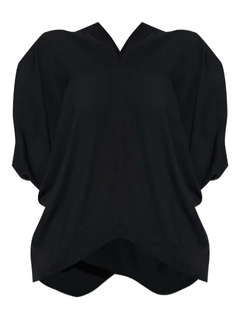MM6 Maison Margiela draped V-neck blouse Black S52NF0015S43455