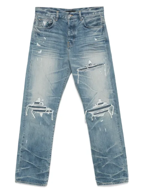 AMIRI distressed straight-leg jeans Blue AMDNGH1087